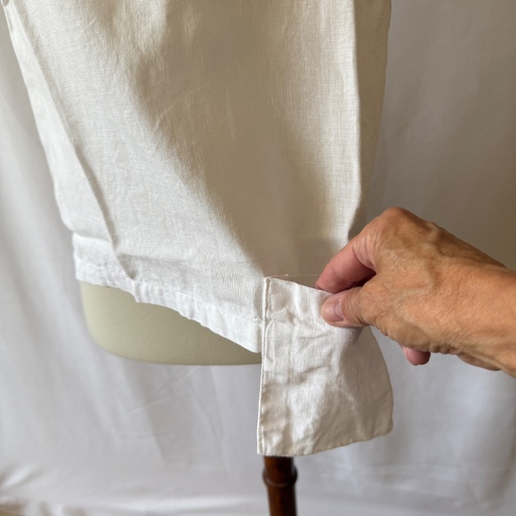 LA FIXSUN LINEN TOP SLEEVELESS ASYMMETRIC HEM BEACHY RESORT BREATHABLE BOHO S - Picture 6 of 10